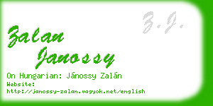 zalan janossy business card