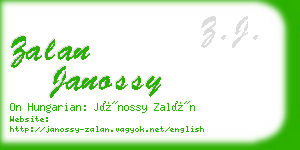 zalan janossy business card